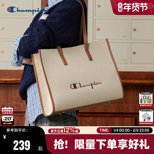 Champion冠军大容量托特包26春季新款女通勤单肩包高级感手提包男