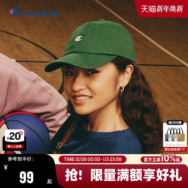 Champion冠军棒球帽25秋冬新款时尚刺绣鸭舌帽女潮流运动帽男遮阳