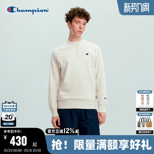 Champion冠军圆领卫衣男2026春季新款纯棉美式字母卫衣女慵懒休闲