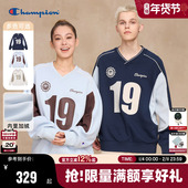 Champion冠军加绒卫衣男2025冬季 新款 赛车球衣风潮牌撞色休闲女