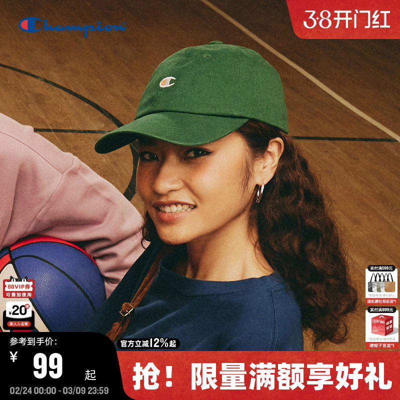 Champion冠军棒球帽春季时尚复古刺绣鸭舌帽女潮流运动帽男遮阳 - Champion官方旗舰店出品