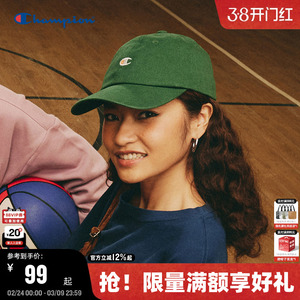 Champion冠军棒球帽春季时尚复古刺绣鸭舌帽女潮流运动帽男遮阳