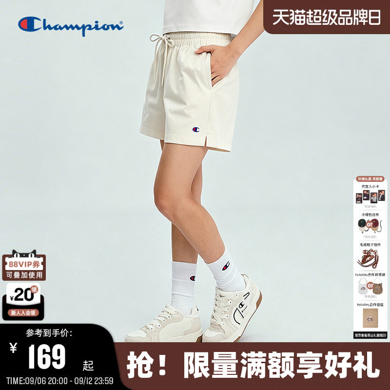 Champion纯棉运动风短裤女款图片
