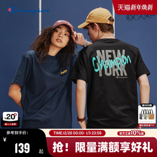 美式 新款 女上衣男纯棉潮复古夏 T恤2025夏季 Champion冠军情侣短袖