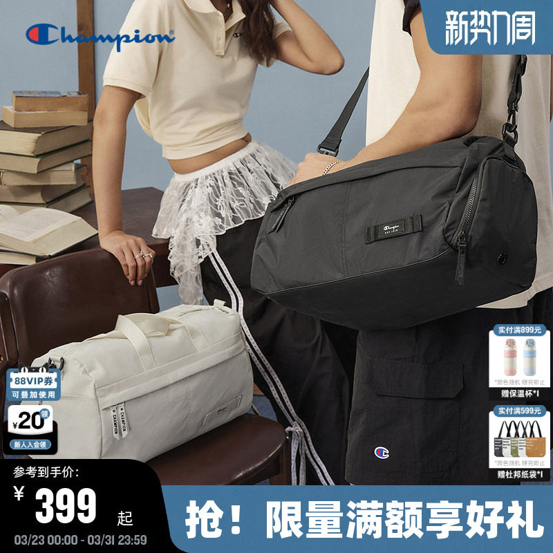 Champion冠军单肩包2026春季新款女大容量旅行斜挎包男休闲健身包