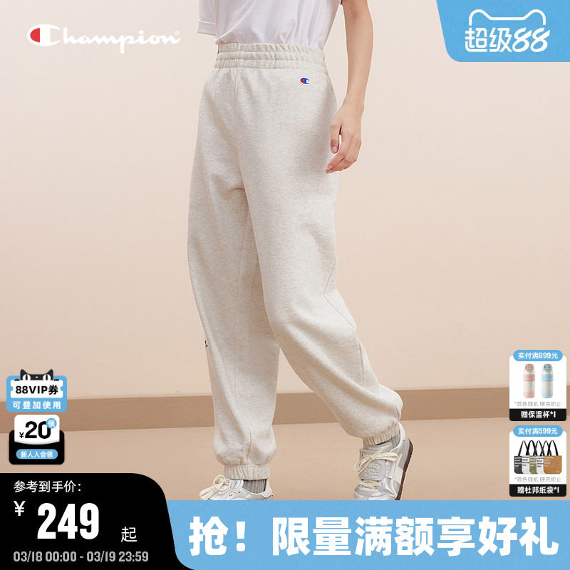 Champion冠军卫裤男25秋季新款直筒长裤休闲裤运动美式长裤简约