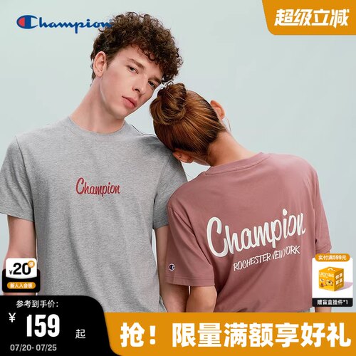 Champion冠军印花情侣短袖