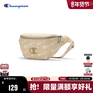 Champion冠军腰包满印老花女斜挎包情侣款休闲胸包男复古时尚通勤
