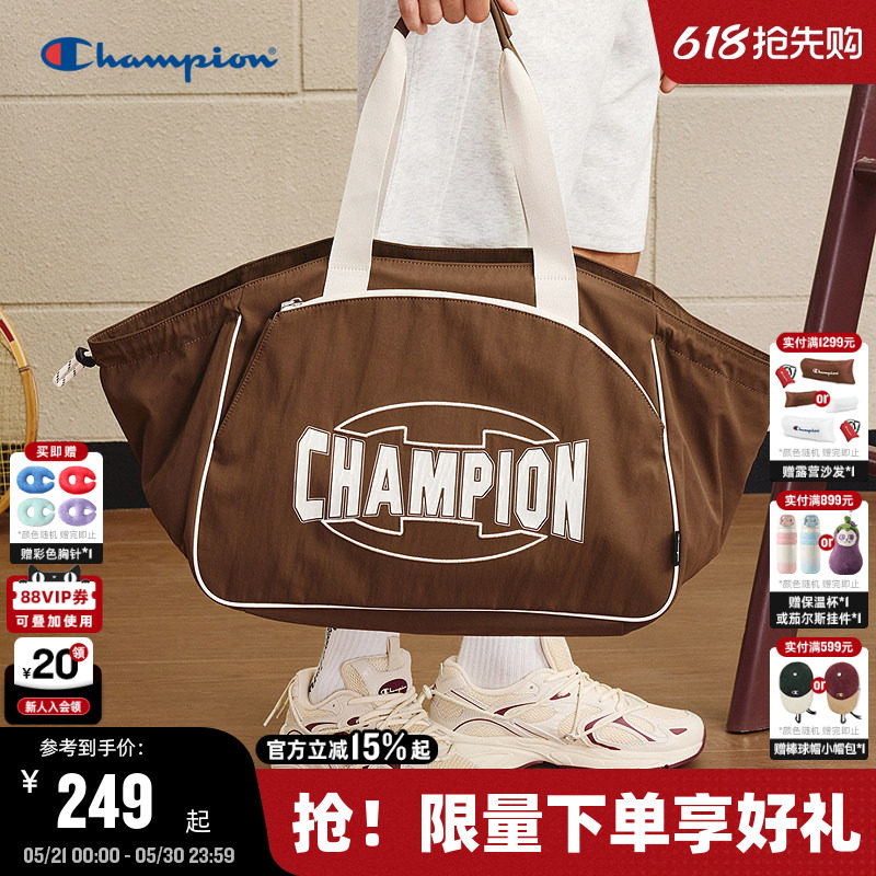 Champion冠军托特包2026夏季新款女轻量旅行单肩包男大容量健身包