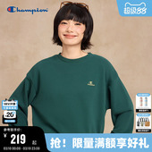 潮 纯色简约logo打底上衣时尚 Champion冠军圆领卫衣女2026春季 新款
