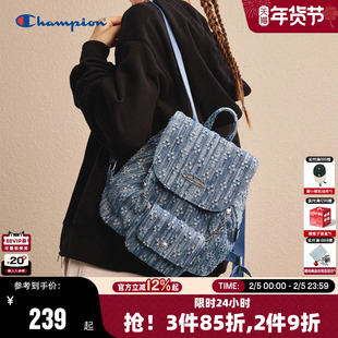 Champion冠军双肩包2025冬季新款mini墩墩包小香风牛仔包时尚背包