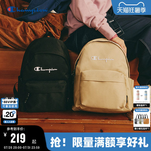 Champion冠军美式刺绣双肩包男女