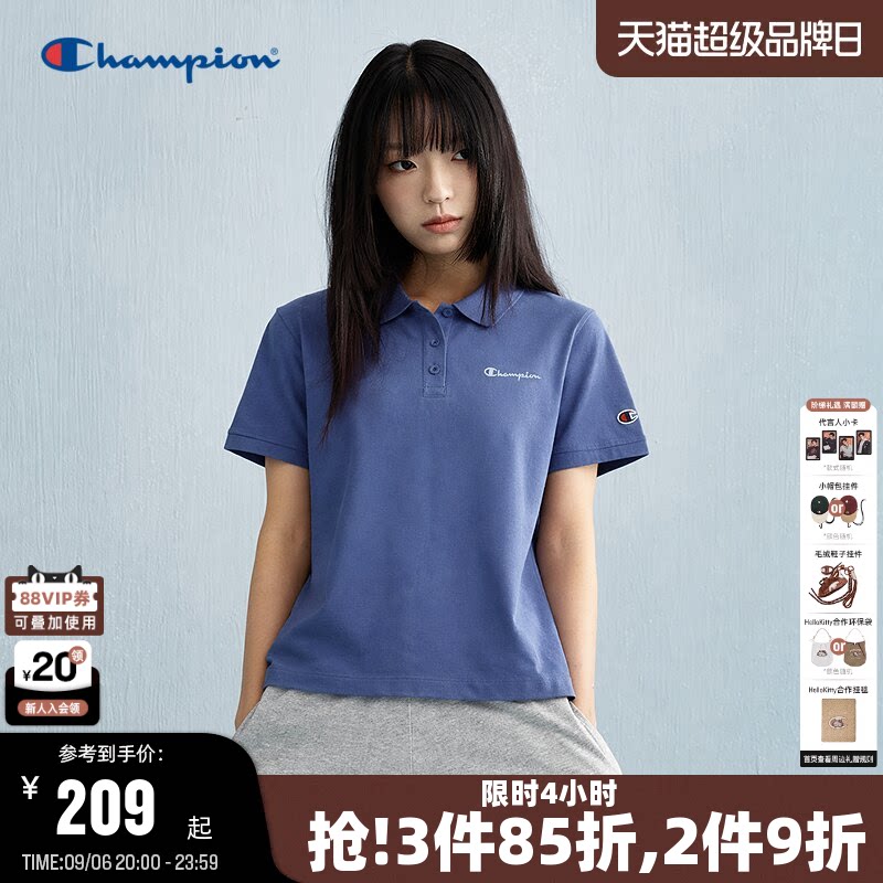 Champion冠军短袖POLO衫男女同款图片