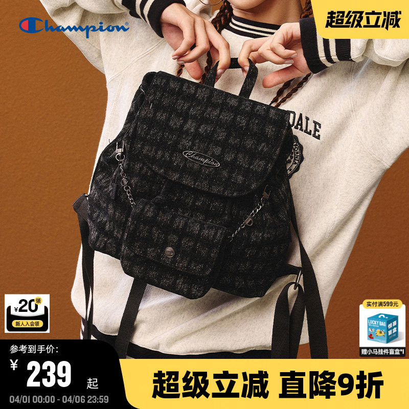 Champion冠军小型双肩包25秋冬新款迷你墩墩包小香风旅行通勤背包