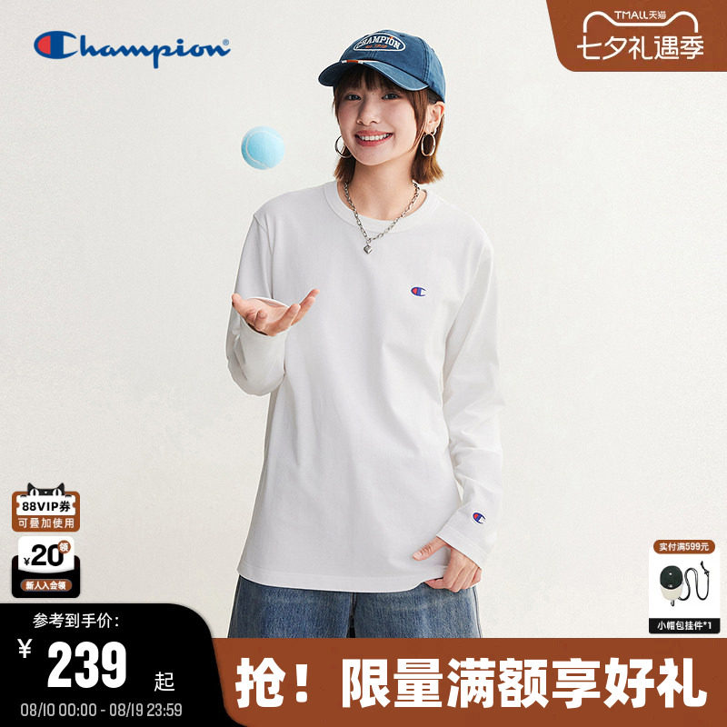 Champion冠军全棉长袖T恤秋新
