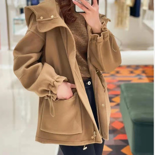 A43卡连帽大袋大衣 辰大嗓严选