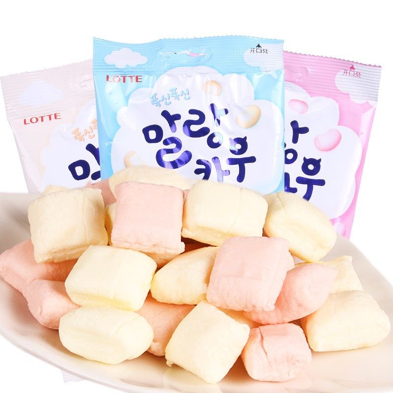 韩国进口 乐天棉花牛牛充气糖果婚庆喜糖棉花糖软糖儿童零食
