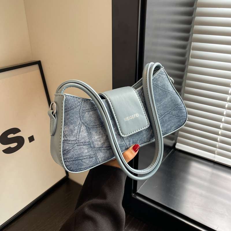 2023秋冬新款包包女复古手提包约姿腋下包通勤包百搭单肩斜挎包