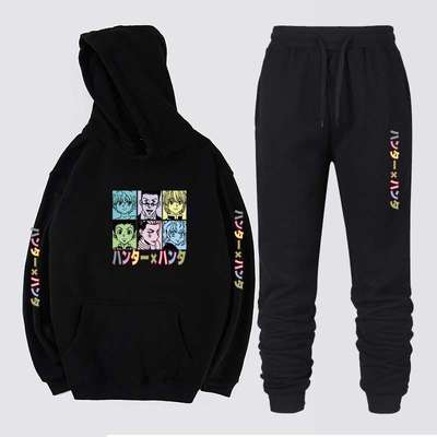 日本动漫全职猎人HUNTERxHUNTER卫衣套装欧码卫衣男女套装现货