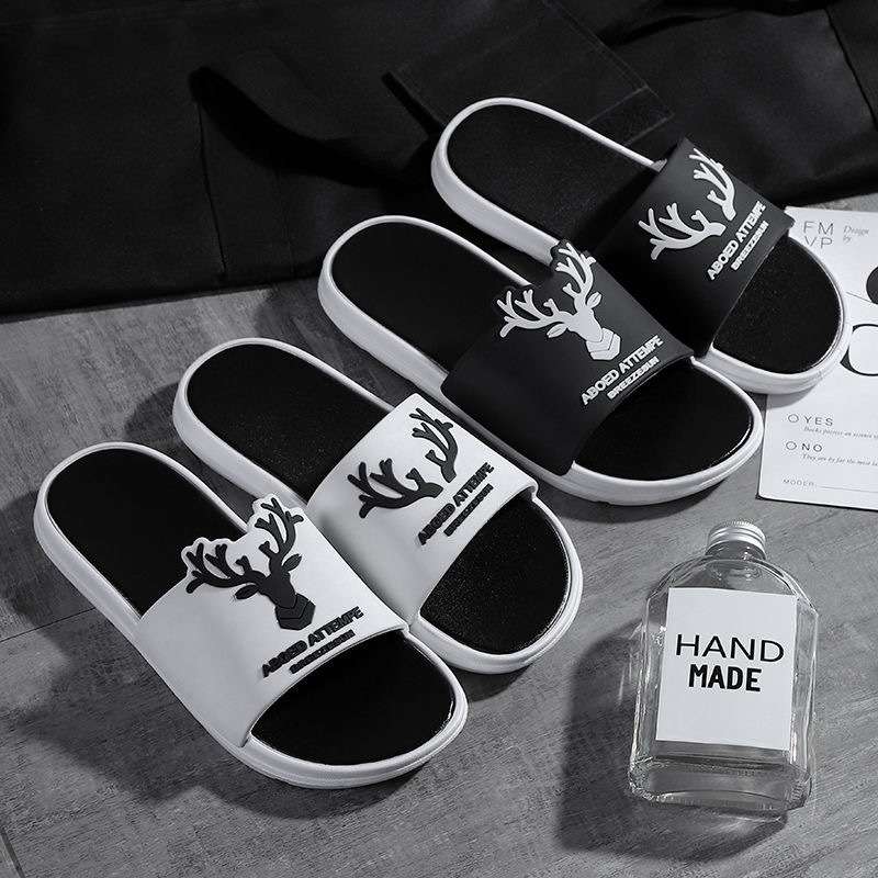 【一件】拖鞋男夏季潮流韩版情侣一字拖家用室内外穿沙滩凉拖