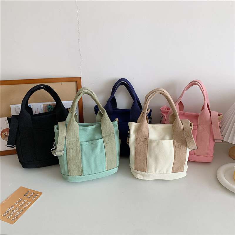 帆布包女大容量便当袋手提包上班族饭盒包多隔层口袋单肩包妈咪包