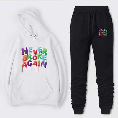说唱歌手Never Broke Again YoungBoy 时尚卫衣保暖套装