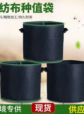 跨镜growbag毛毡种植物袋黑色无纺布美植袋植树育苗袋生长花盆