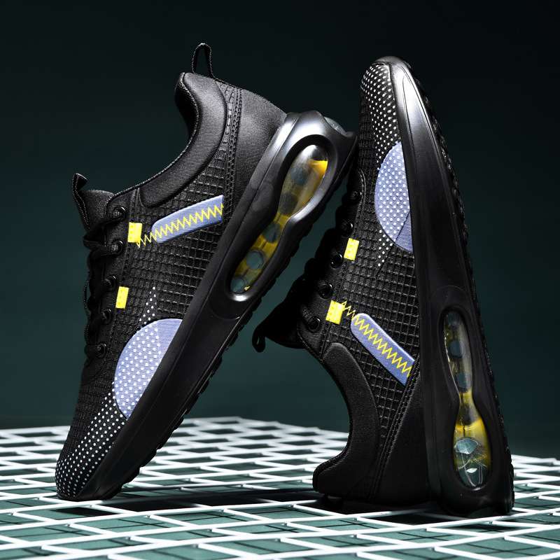 A80男女跑步鞋 春低帮网布面气垫轻便透气缓震休闲运动鞋情侣大码