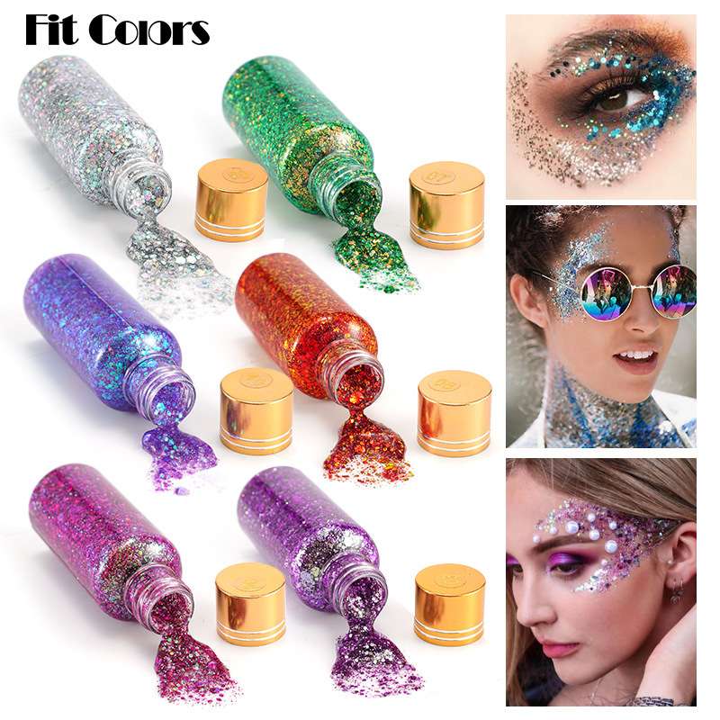Fit Colors幻彩亮片啫喱人鱼之鳞脸身体唇变色龙偏光亮片眼影