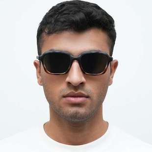 复古小方框凹凸墨镜女 小众波浪眼镜欧美街拍走秀太阳镜潮 ins时尚