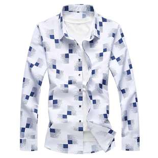Men's Casual Shirts Slim Fit Dress Shirt for Men 男大码衬衫