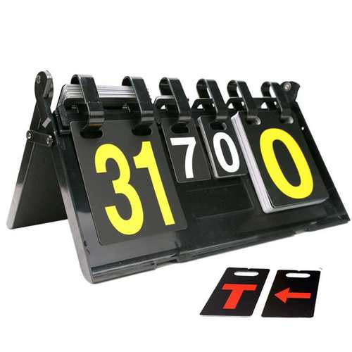 多功能位记分牌乒乓球羽毛球排球足球计分器=裁判比赛盒式翻分牌