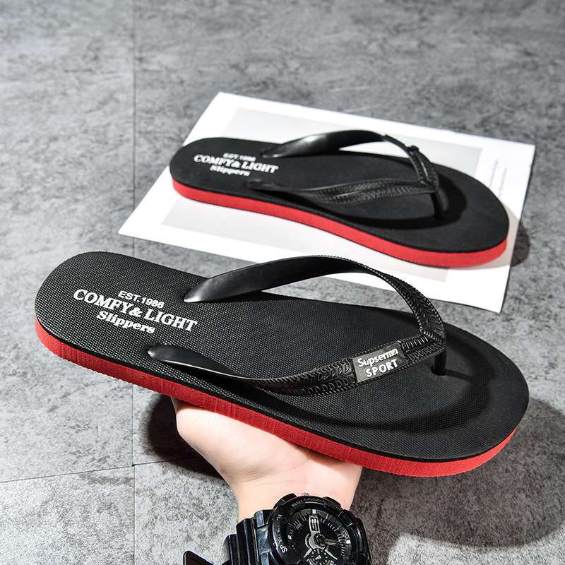 大码韩版时尚男人字拖夏季轻便夹脚拖鞋男沙滩鞋简约拖鞋潮拖