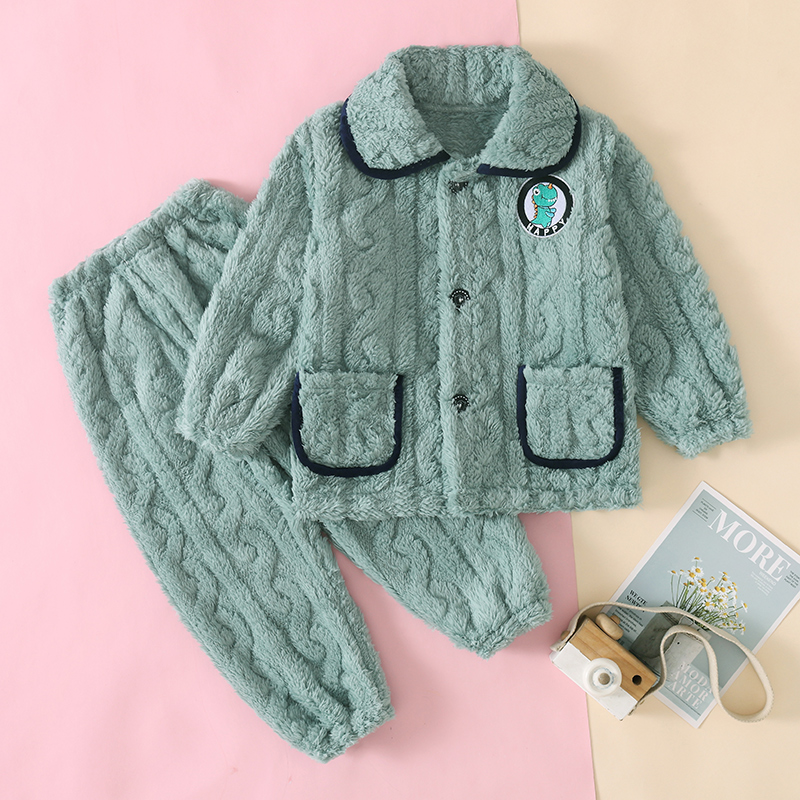 鑫衣坊乐园法兰绒秋冬季儿童睡衣