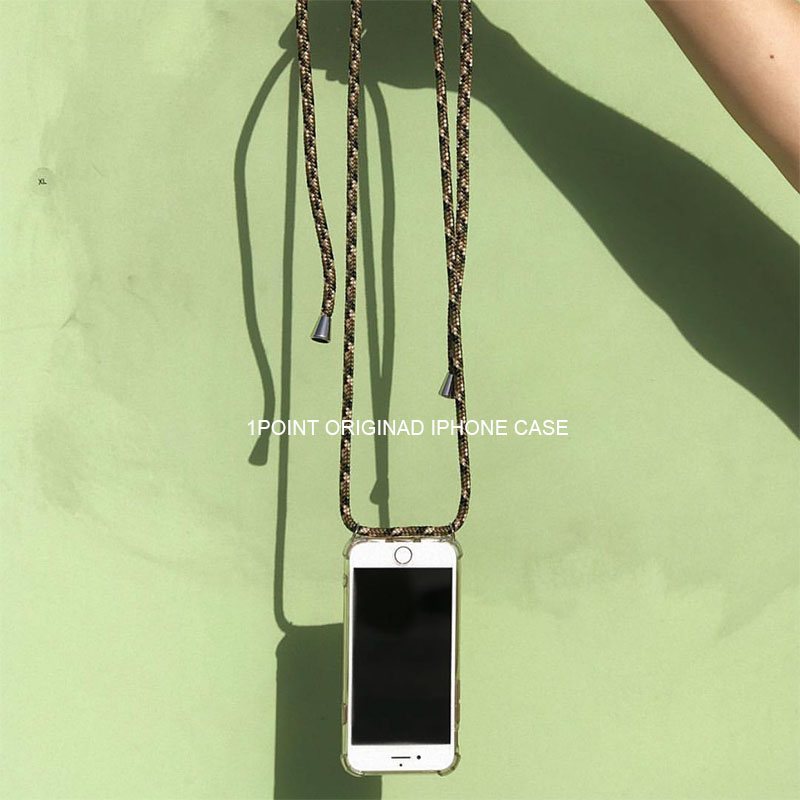 1POINT适用于苹果iPhonePro11欧美Ins四角防摔带绳华为手机壳软壳