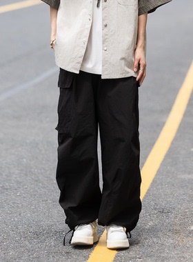 弎狸 TIP  日系复古山系宽松工装裤男女生百搭束脚机能休闲长裤子