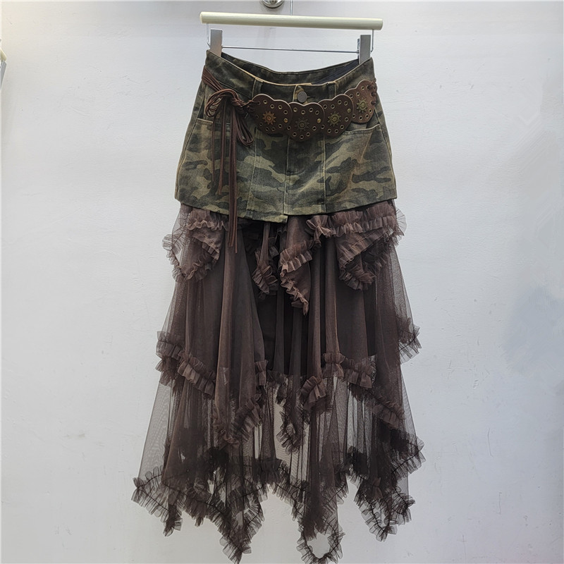 thumbnail for 2025 autumn new fashion and versatile, loose and slim casual skirts, women's mid-length skirts