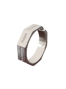 几何开口戒指图蒙钛钢