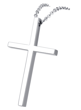 十字架项链男士钛钢颈链吊坠配饰