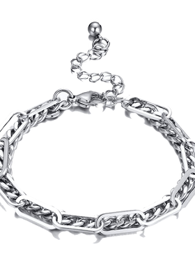 轻奢双层钛钢男士小众设计感手链