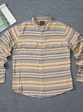 美式休闲  图腾复古 男装衬衫  D3  we shi today