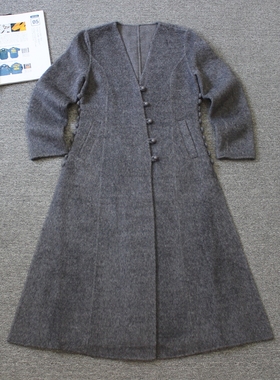 女装 V领收腰羊毛毛呢大衣外套we shi today 25