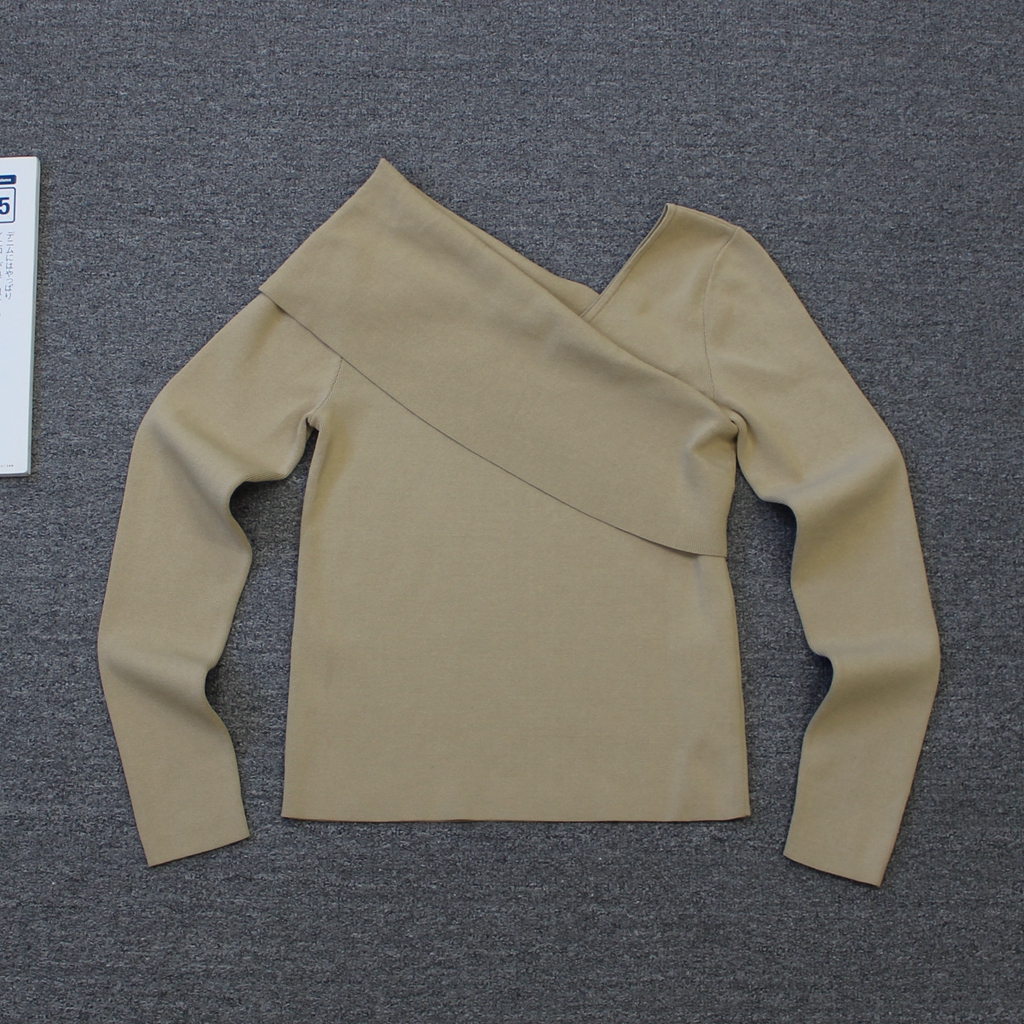 乐福佬仁女装 V领斜肩针织衫 瑕疵we shi today 37