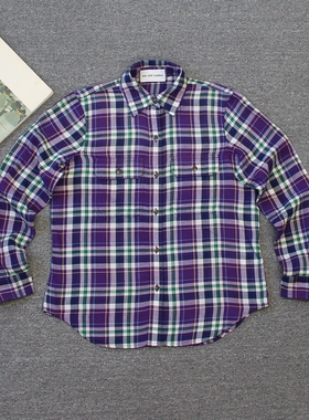 乐福佬仁 齐下副线 撤柜 女装 格子长袖衬衫 D17we shitoday