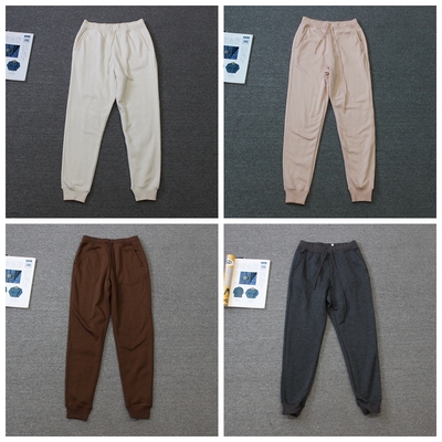 保暖舒适 女装 纺羊羔绒 松紧腰束脚卫裤休闲裤we shi today F50