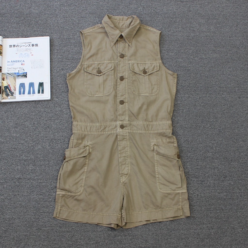 乐福佬仁双啊女装 工装多口袋薄款无袖连体短裤 瑕疵we shi today,女装/女士精品,连体衣/裤,淘宝优惠券,粉丝福利购,淘宝优惠卷