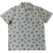 today 乐福佬仁双啊男装 保针we shi 马头印花短袖 翻领休闲T恤