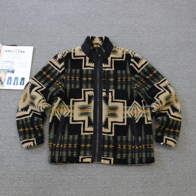 羊毛四家男装 纳瓦霍图腾立领摇粒绒夹克外套we shi today