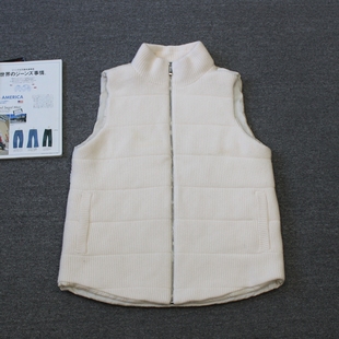 米国成衣品拍女装 IDEAL拉链 羊绒夹棉马甲 瑕疵we shi today84