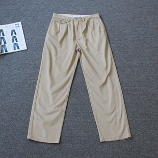 乐福佬仁男装 高密斜纹宽松皱褶休闲裤we shi today D21